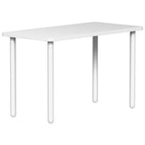 Reya Straight Leg Desk | White Base Accent | SitOnIt Home Office SitOnIt Table Size 20 D x 40 W Laminate Color White Metal
