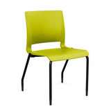 Rio 4 Leg Guest Chair Guest Chair, Stack Chair SitOnIt Apple Plastic Black Frame 