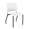Rio 4 Leg Guest Chair Guest Chair, Stack Chair SitOnIt Arctic Plastic Black Frame 