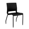 Rio 4 Leg Guest Chair Guest Chair, Stack Chair SitOnIt Black Plastic Black Frame 