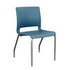 Rio 4 Leg Guest Chair Guest Chair, Stack Chair SitOnIt Lagoon Plastic Silver Frame 
