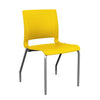 Rio 4 Leg Guest Chair Guest Chair, Stack Chair SitOnIt Lemon Plastic Silver Frame 