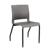 Rio 4 Leg Guest Chair Guest Chair, Stack Chair SitOnIt Slate Plastic Black Frame 