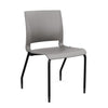 Rio 4 Leg Guest Chair Guest Chair, Stack Chair SitOnIt Sterling Plastic Black Frame 