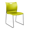 Rowdy Sledbase Stack Chair Guest Chair, Cafe Chair, Stack Chair SitOnIt Apple Plastic Frame Color Chrome Armless