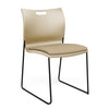 Rowdy Stack Chair, Fabric Seat - Two Frame Colors Guest Chair, Cafe Chair, Stack Chair SitOnIt Bisque Plastic Fabric Color Desert Armless