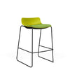 SitOnIt Baja Bar Stool | Upholstered Seat | Sled Base Stools SitOnIt Frame Color Black Plastic Color Apple Fabric Color Clover