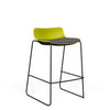 SitOnIt Baja Bar Stool | Upholstered Seat | Sled Base Stools SitOnIt Frame Color Black Plastic Color Apple Fabric Color Iron