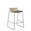 SitOnIt Baja Bar Stool | Upholstered Seat | Sled Base Stools SitOnIt Frame Color Chrome Plastic Color Bisque Fabric Color Iron