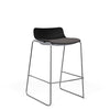SitOnIt Baja Bar Stool | Upholstered Seat | Sled Base Stools SitOnIt Frame Color Chrome Plastic Color Black Fabric Color Iron