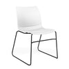 SitOnIt Baja Wire Rod | Plastic Shell | Armless Guest Chair, Cafe Chair, Stack Chair SitOnIt Frame Color Black Plastic Color Arctic 
