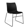 SitOnIt Baja Wire Rod | Plastic Shell | Armless Guest Chair, Cafe Chair, Stack Chair SitOnIt Frame Color Black Plastic Color Black 
