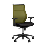 SitOnIt Hexy Conference Chair Conference Chair, Meeting Chair SitOnIt Frame Color Black Mesh Color Apple Fabric Color Licorice