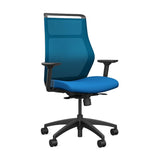 SitOnIt Hexy Conference Chair Conference Chair, Meeting Chair SitOnIt Frame Color Black Mesh Color Electric Blue Fabric Color Electric Blue
