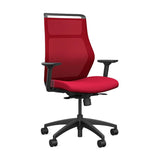 SitOnIt Hexy Conference Chair Conference Chair, Meeting Chair SitOnIt Frame Color Black Mesh Color Fire Fabric Color Fire