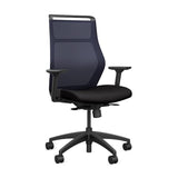 SitOnIt Hexy Conference Chair Conference Chair, Meeting Chair SitOnIt Frame Color Black Mesh Color Navy Fabric Color Licorice