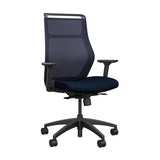 SitOnIt Hexy Conference Chair Conference Chair, Meeting Chair SitOnIt Frame Color Black Mesh Color Navy Fabric Color Navy