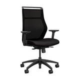 SitOnIt Hexy Conference Chair Conference Chair, Meeting Chair SitOnIt Frame Color Black Mesh Color Onyx Fabric Color Licorice