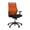 SitOnIt Hexy Conference Chair Conference Chair, Meeting Chair SitOnIt Frame Color Black Mesh Color Tangerine Fabric Color Licorice
