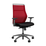 SitOnIt Hexy Conference Chair Conference Chair, Meeting Chair SitOnIt Frame Color Fog Mesh Color Fire Fabric Color Licorice