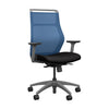 SitOnIt Hexy Conference Chair Conference Chair, Meeting Chair SitOnIt Frame Color Fog Mesh Color Ocean Fabric Color Licorice