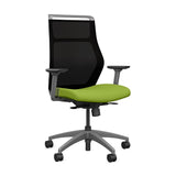 SitOnIt Hexy Conference Chair Conference Chair, Meeting Chair SitOnIt Frame Color Fog Mesh Color Onyx Fabric Color Apple