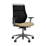 SitOnIt Hexy Conference Chair Conference Chair, Meeting Chair SitOnIt Frame Color Fog Mesh Color Onyx Fabric Color Desert
