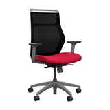 SitOnIt Hexy Conference Chair Conference Chair, Meeting Chair SitOnIt Frame Color Fog Mesh Color Onyx Fabric Color Fire