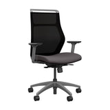 SitOnIt Hexy Conference Chair Conference Chair, Meeting Chair SitOnIt Frame Color Fog Mesh Color Onyx Fabric Color Kiss