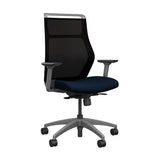 SitOnIt Hexy Conference Chair Conference Chair, Meeting Chair SitOnIt Frame Color Fog Mesh Color Onyx Fabric Color Navy