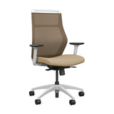 SitOnIt Hexy Conference Chair Conference Chair, Meeting Chair SitOnIt Frame Color White Mesh Color Desert Fabric Color Desert