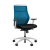 SitOnIt Hexy Conference Chair Conference Chair, Meeting Chair SitOnIt Frame Color White Mesh Color Electric Blue Fabric Color Licorice