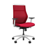 SitOnIt Hexy Conference Chair Conference Chair, Meeting Chair SitOnIt Frame Color White Mesh Color Fire Fabric Color Fire