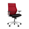 SitOnIt Hexy Conference Chair Conference Chair, Meeting Chair SitOnIt Frame Color White Mesh Color Fire Fabric Color Licorice