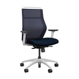 SitOnIt Hexy Conference Chair Conference Chair, Meeting Chair SitOnIt Frame Color White Mesh Color Navy Fabric Color Navy