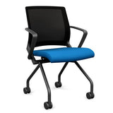 SitOnIt Movi Nester Chair | 3 Frame Colors Nesting Chairs SitOnIt Fabric Color Electric Blue Mesh Color Onyx 