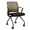 SitOnIt Movi Nester Chair | 3 Frame Colors Nesting Chairs SitOnIt Fabric Color Licorice Desert Mesh 