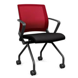 SitOnIt Movi Nester Chair | 3 Frame Colors Nesting Chairs SitOnIt Fabric Color Licorice Fire Mesh 