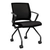 SitOnIt Movi Nester Chair | 3 Frame Colors Nesting Chairs SitOnIt Fabric Color Licorice Mesh Color Onyx 