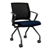 SitOnIt Movi Nester Chair | 3 Frame Colors Nesting Chairs SitOnIt Fabric Color Navy Mesh Color Onyx 