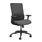 SitOnIt Novo Highback Desk Chair | Home Office Edition | Meshback Home Office SitOnIt Frame Color Black Mesh Color Nickle Fabric Color Milestone