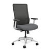 SitOnIt Novo Highback Desk Chair | Home Office Edition | Meshback Home Office SitOnIt Frame Color White Mesh Color Nickle Fabric Color Milestone