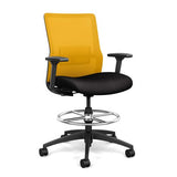 SitOnIt Novo Mid-back Stool | Mesh Back, Fabric Seat Stools SitOnIt Fabric Color Jet Mesh Color Lemon 