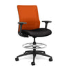 SitOnIt Novo Mid-back Stool | Mesh Back, Fabric Seat Stools SitOnIt Fabric Color Jet Mesh Color Tangerine 