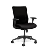 SitOnIt Novo Midback Desk Chair | Home Office Edition | Meshback Home Office SitOnIt Frame Color Black Mesh Color Black Fabric Color Licorice