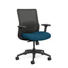 SitOnIt Novo Midback Desk Chair | Home Office Edition | Meshback Home Office SitOnIt Frame Color Black Mesh Color Nickle Fabric Color Deep Sea