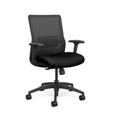 SitOnIt Novo Midback Desk Chair | Home Office Edition | Meshback Home Office SitOnIt Frame Color Black Mesh Color Nickle Fabric Color Licorice