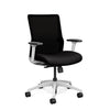SitOnIt Novo Midback Desk Chair | Home Office Edition | Meshback Home Office SitOnIt Frame Color White Mesh Color Black Fabric Color Licorice