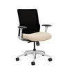 SitOnIt Novo Midback Desk Chair | Home Office Edition | Meshback Home Office SitOnIt Frame Color White Mesh Color Black Fabric Color Sandstorm