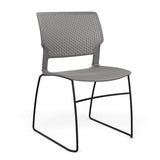 SitOnIt Orbix Wire Rod Chair | Plastic Shell, Arm or Armless Guest Chair, Cafe Chair, Stack Chair SitOnIt Armless Frame Color Black Plastic Color Slate